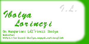 ibolya lorinczi business card